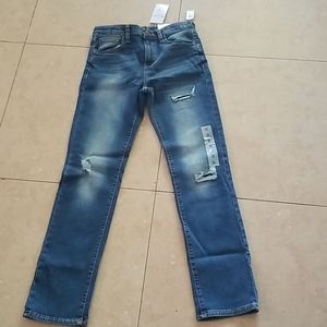 Blue Slim Fit Rip Jeans